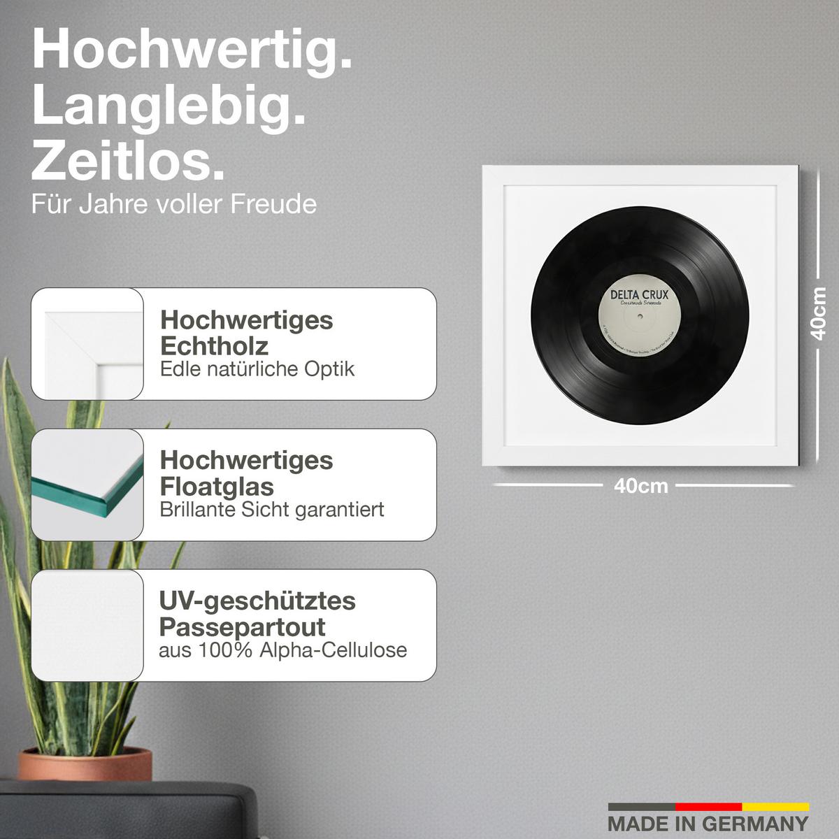 VINYL BILDERRAHMEN 40/40 2er Set - Weiß, Holz (40/40cm) - K-Möbel