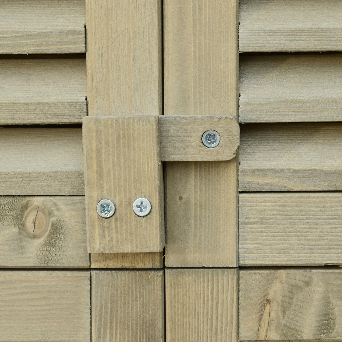GERÄTESCHUPPEN Gerätehaus Geräteschrank, 4 Fächer, Kiefer, Tannenholz, Grau - Grau, Holz (46.5/160/87cm) - Outsunny