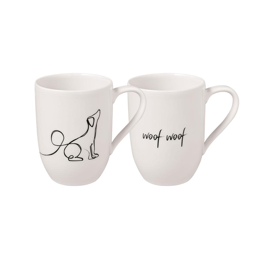 KAFFEEBECHER DOG Statement weiß 280 ml 2er Set - Weiß, Keramik (0.28L) - Villeroy & Boch