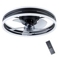 DECKENVENTILATOR Erickson II 50/50/8cm - Schwarz, Kunststoff (50/50/8cm) - Nettlife