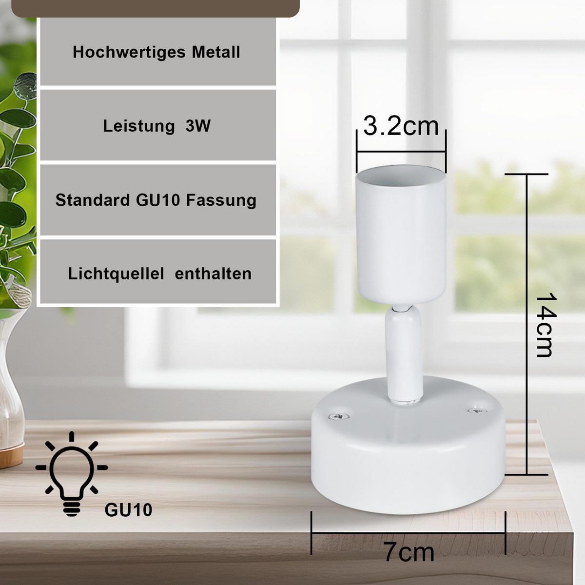 DECKENSTRAHLER Lemon 1-flammig 14/10/7cm - Weiß, Metall (14/10/7cm) - Nettlife
