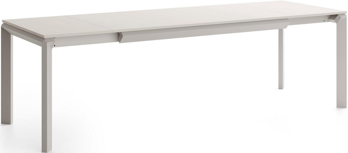 ESSTISCH Elan rechteckig ausziehbar verlängerbar mit Schwarzen Metallbeinen, Kaschmir 160-250/90/76 cm - Kaschmir/Beige, Holzwerkstoff/Metall (90/250/78cm) - WFL GROUP