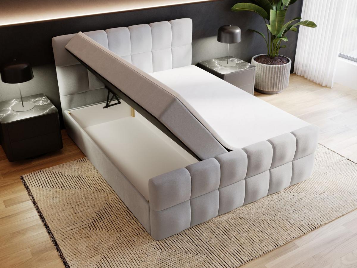 BOXBETT Alicante 160x200 Grau - Grau, Holz/Textil (160/200cm) - Graingold