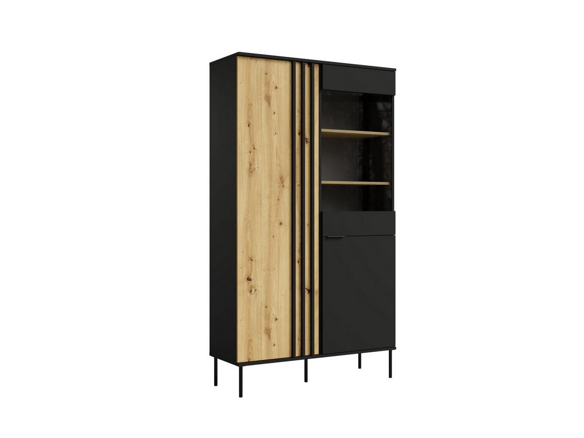 VITRINE MERIDIAN 195/110,5 cm in Eichefarben - Braun, Holzwerkstoff (110.5/195/40cm) - MASSENO