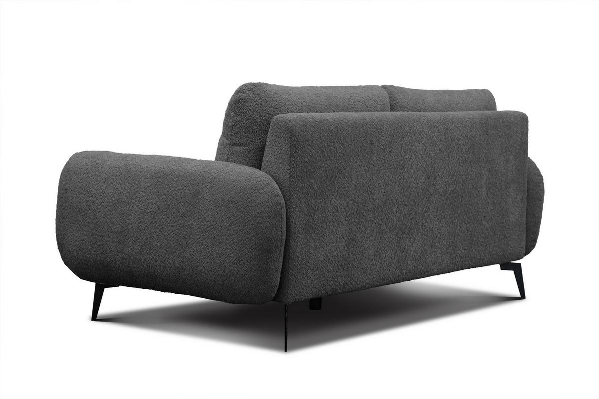 SOFA FEBE 3-Sitzer, dunkelgrau - Dunkelgrau/Schwarz, Holz/Textil (190/82/96cm) - Wozimo