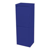 MÜLLTRENNSCHRANK Sollentuna - Dunkelblau, Kunststoff/Metall (33/93/25cm) - [en.casa]