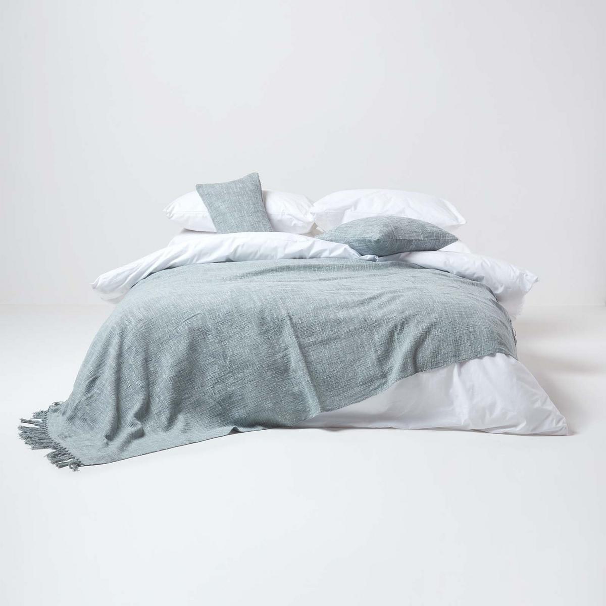 WOHNDECKE Nirvana Slub 255/360 cm, 100% Baumwolle - Grau, Textil (255/360cm) - Homescapes