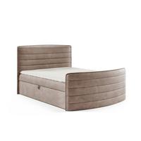 BOXBETT Ambra In Elisa Velvet - Braun, Holzwerkstoff/Textil (120/200cm) - Fun Möbel
