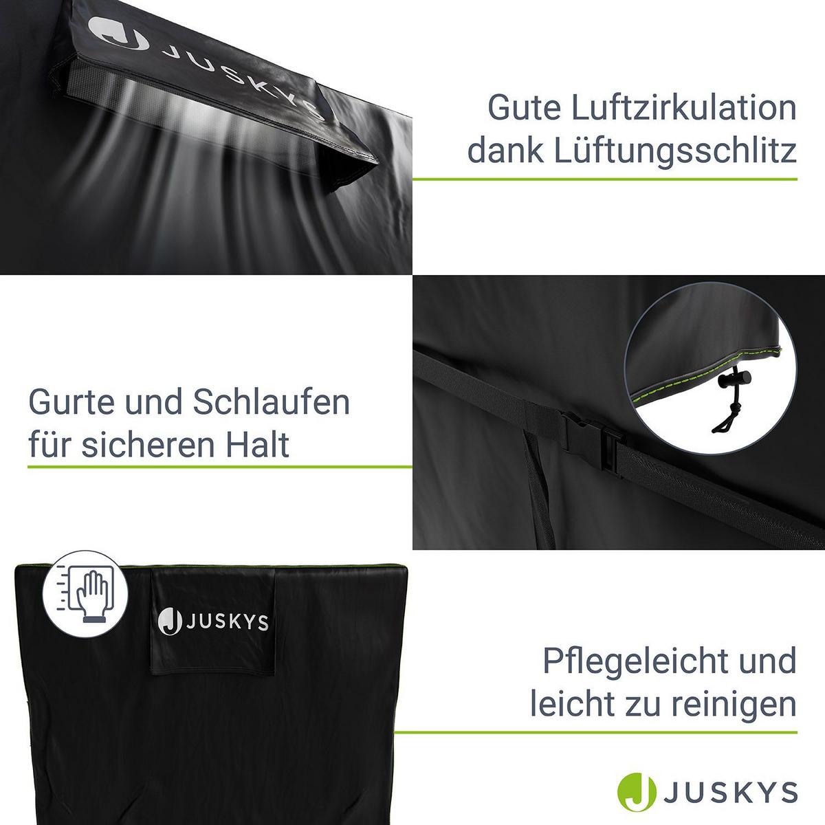 GARTENMÖBELABDECKUNG CoverSafe Pro schwarz - Schwarz, Kunststoff (100/75/160cm) - Juskys
