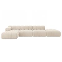 ECKSOFA modulares Sofa Lizur-L2 - 380x160x70 cm Beige Cord - Beige, Holzwerkstoff/Textil (380/160cm) - ALTDECOR