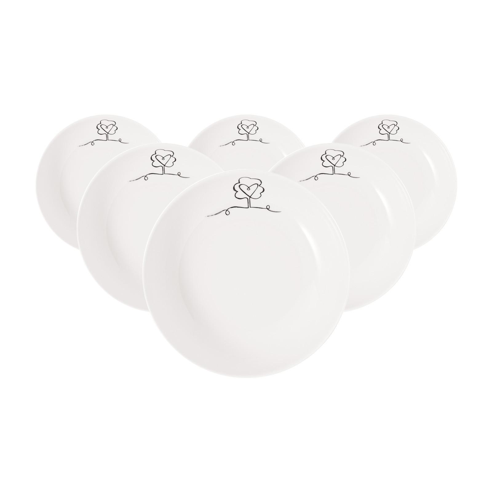 SCHALEN Statement Lines weiß ø 18,7 cm 6er Set - Weiß, Keramik (18.7cm) - Villeroy & Boch