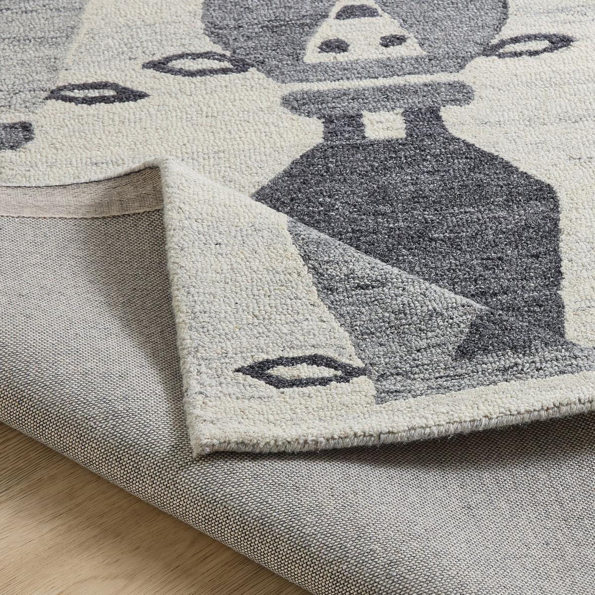HANDTUFTTEPPICH Natur Kids - Kinderteppich mit Schafdesign 160 x 230 cm - Grau, Textil (160/230cm) - Natur Pur