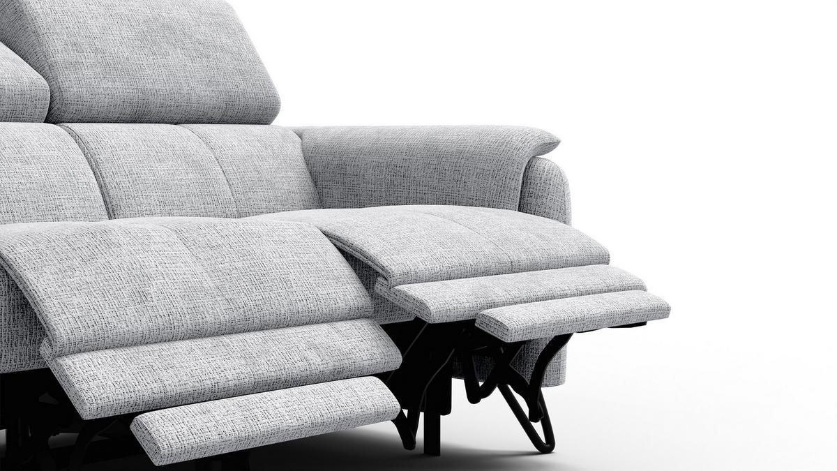 RELAXSOFA RODEN 2-Sitzer, hellgrau - Hellgrau, Holz/Textil (152/82/103cm) - Wozimo