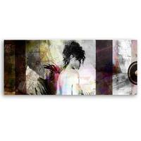 WANDBILD frau pastell glamour - Multicolor, Textil (90/30cm) - Feeby