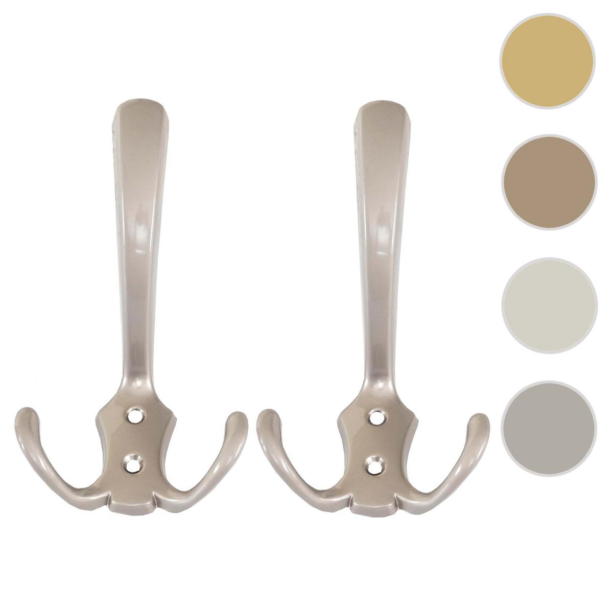 GARDEROBENHAKEN Silber 2er-Set - Silberfarben, Metall (7/14/6cm) - MCW