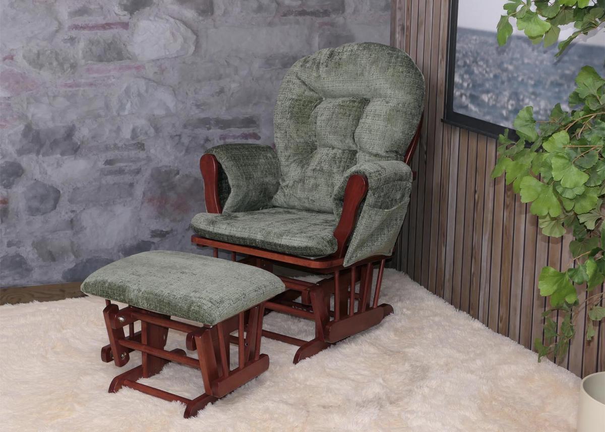 RELAXSESSEL Grün, Braun - Braun/Grün, Textil (75/100/71cm) - MCW