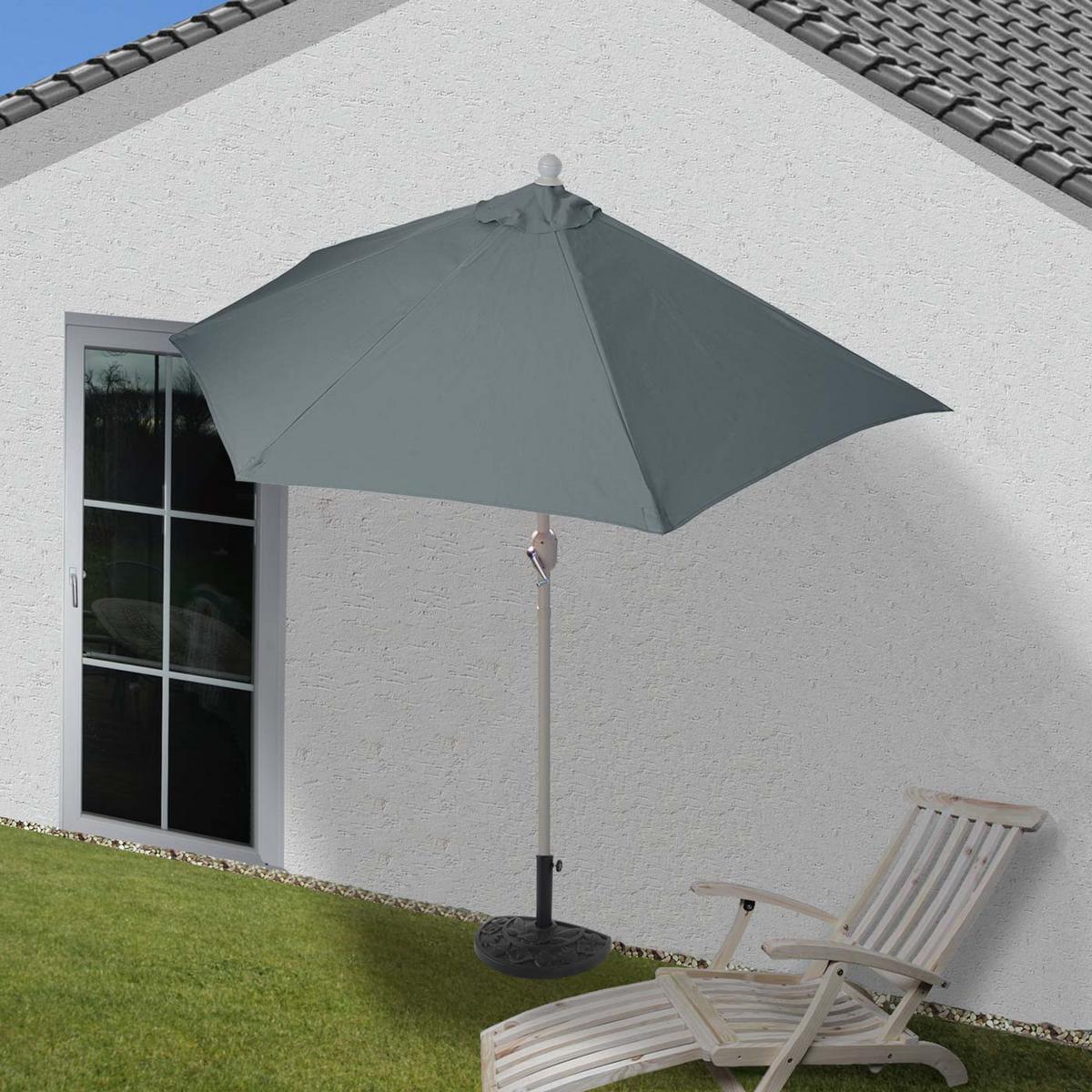 SONNENSCHIRM Anthrazit - Anthrazit, Textil (285/145cm) - MCW