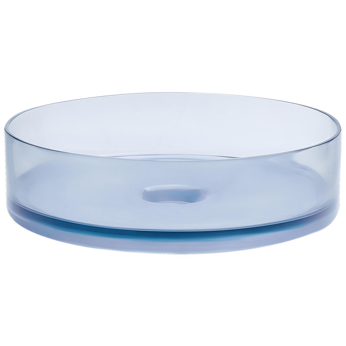 AUFSATZWASCHBECKEN Hellblau 36 cm Mineralwerkstoff Tolosa - Blau/Hellblau, Keramik (36/10/36cm) - Beliani