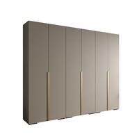 DREHTÜRENSCHRANK 236.7/300/47 6-türig - Kaschmir/Goldfarben, Holz/Metall (300/236.7/47cm) - MÖBEL KRYSPOL