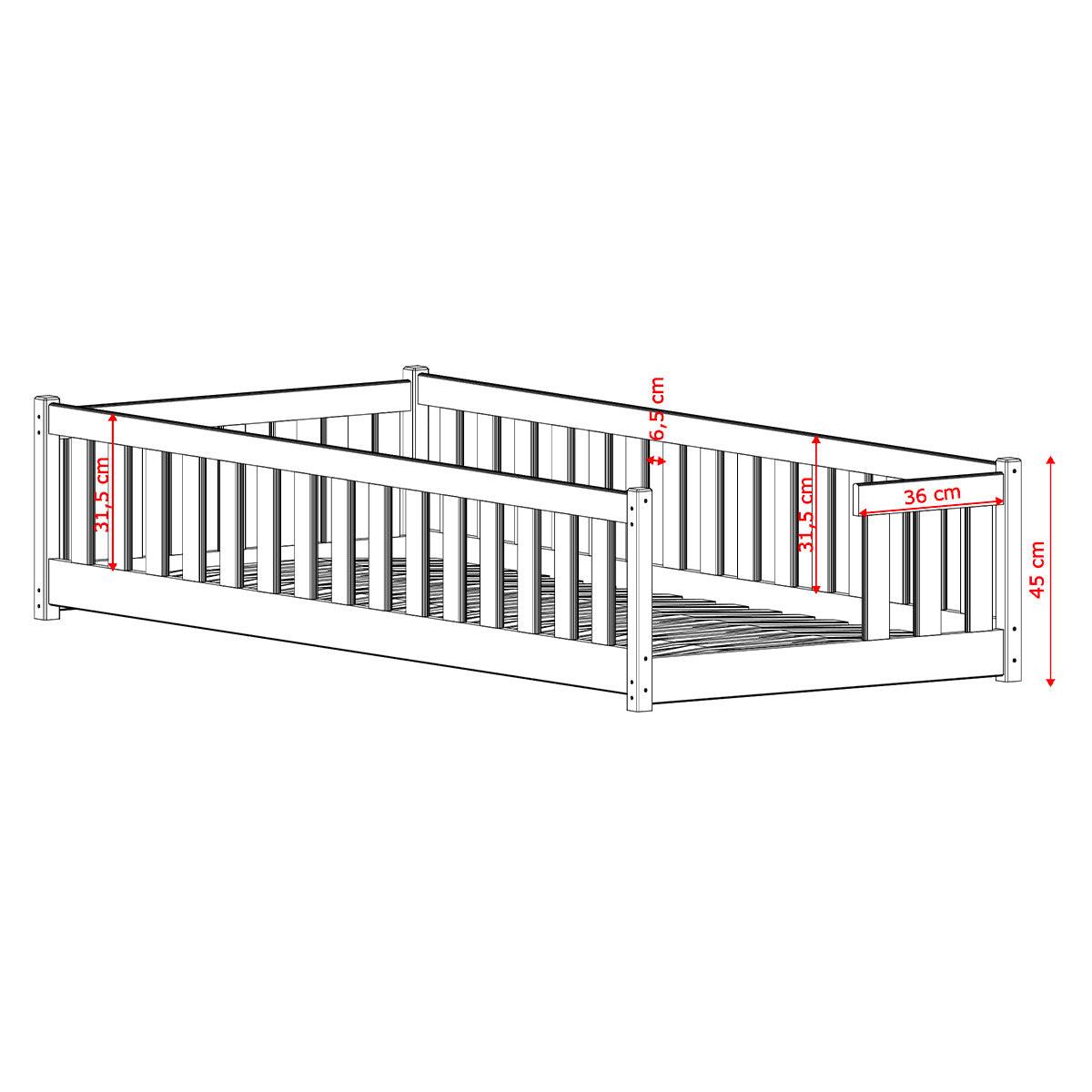BETT Théa Weiß - Weiß, Holz - Petits-meubles