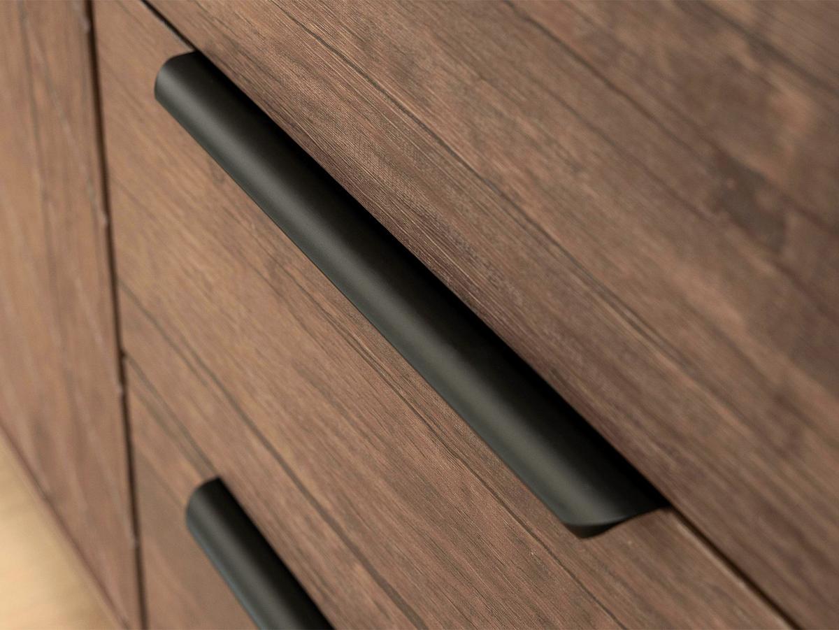 NACHTTISCH Xylix Bis 1SZ - Nussbaumfarben/Schwarz, Holzwerkstoff/Metall (44/60/40cm) - MIRJAN24