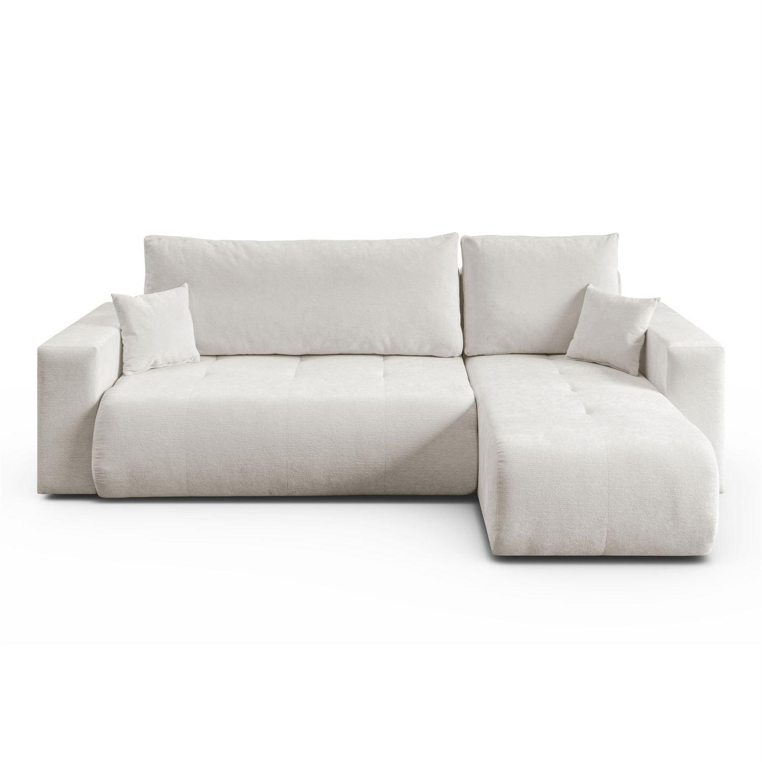 ECKSOFA CLOUD II L mit Schlaffunktion, Vibe 03 - Creme, Textil (247/152cm) - Lookway