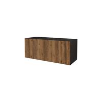 LOWBOARD NOA-2-W 100x40x40 cm - Schwarz / Katania - Eiche Wotan, Holzwerkstoff (100/40/40cm) - ALTDECOR