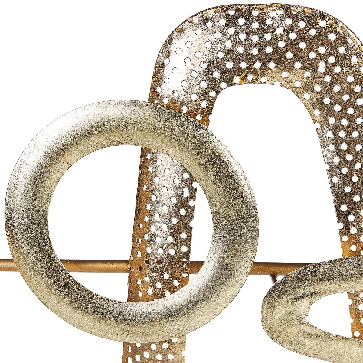 WANDDEKORATION Metall gold Manganese - Goldfarben, Metall (90/50/5cm) - Beliani