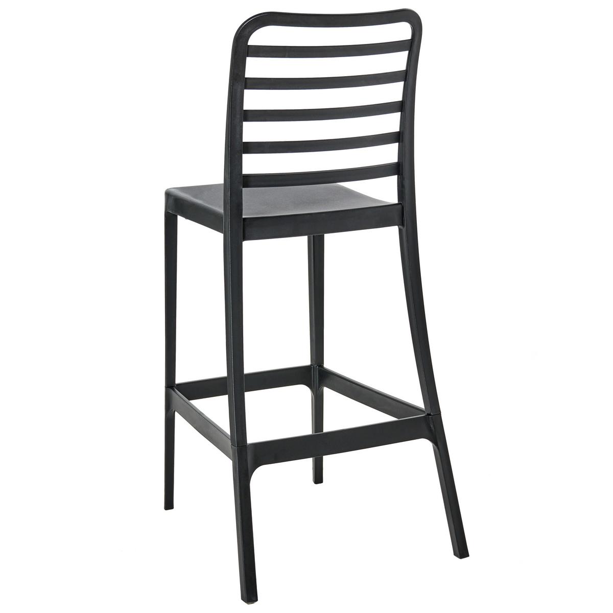 BARSTÜHLEN 2er-Set Schwarz Seceda - Schwarz, Kunststoff (41/116/59cm) - Beliani