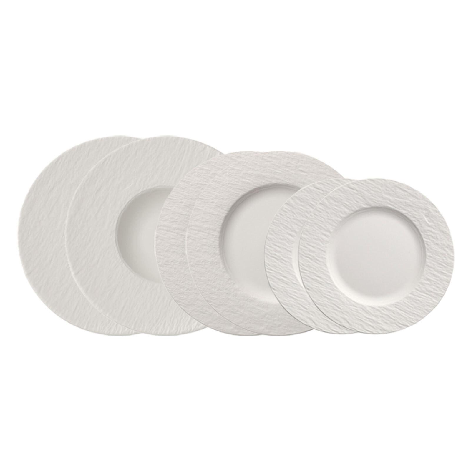TELLER-SET Manufacture Rock weiß 6-tlg. - Weiß, Keramik (39/17/39cm) - Villeroy & Boch