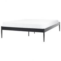 BETT mit Lattenrost 140/200 cm Schwarz Vaurs - Schwarz, Metall (140/200cm) - Beliani