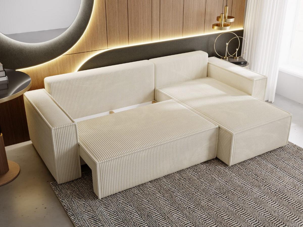 ECKSOFA Prato XL Beige - Beige/Schwarz, Holz/Kunststoff (280/170cm) - Graingold