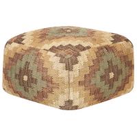 POUF Maguri 50/50/30 cm - Braun, Naturmaterialien (50/30/50cm) - Beliani
