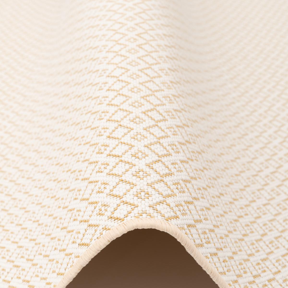 IN & OUTDOOR TEPPICH FLACHGEWEBE OSLO KARO MODERN - Honig, Textil (80/400cm) - Snapstyle