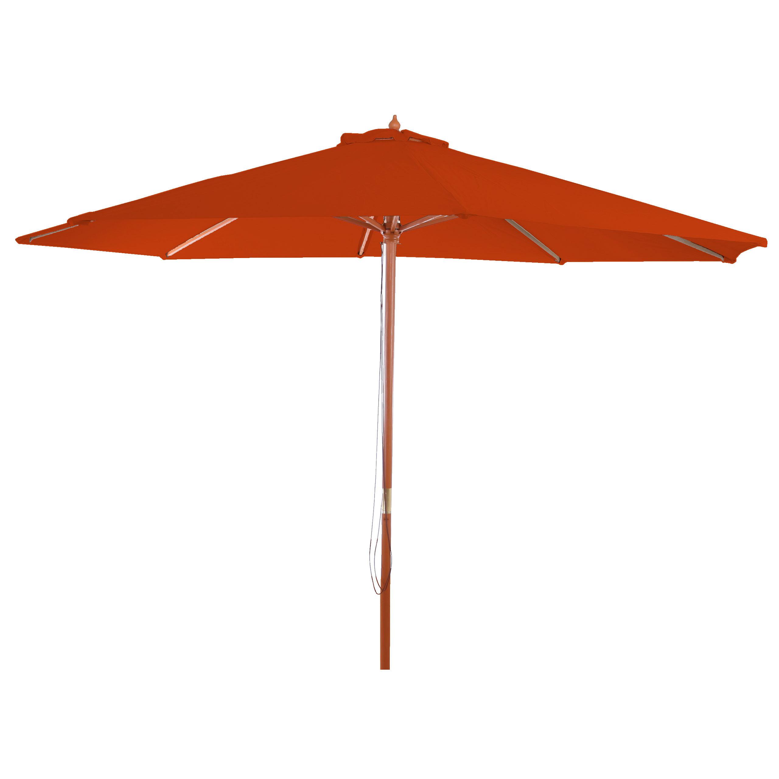 SONNENSCHIRM Orange - Orange, Holz (350/350cm) - MCW