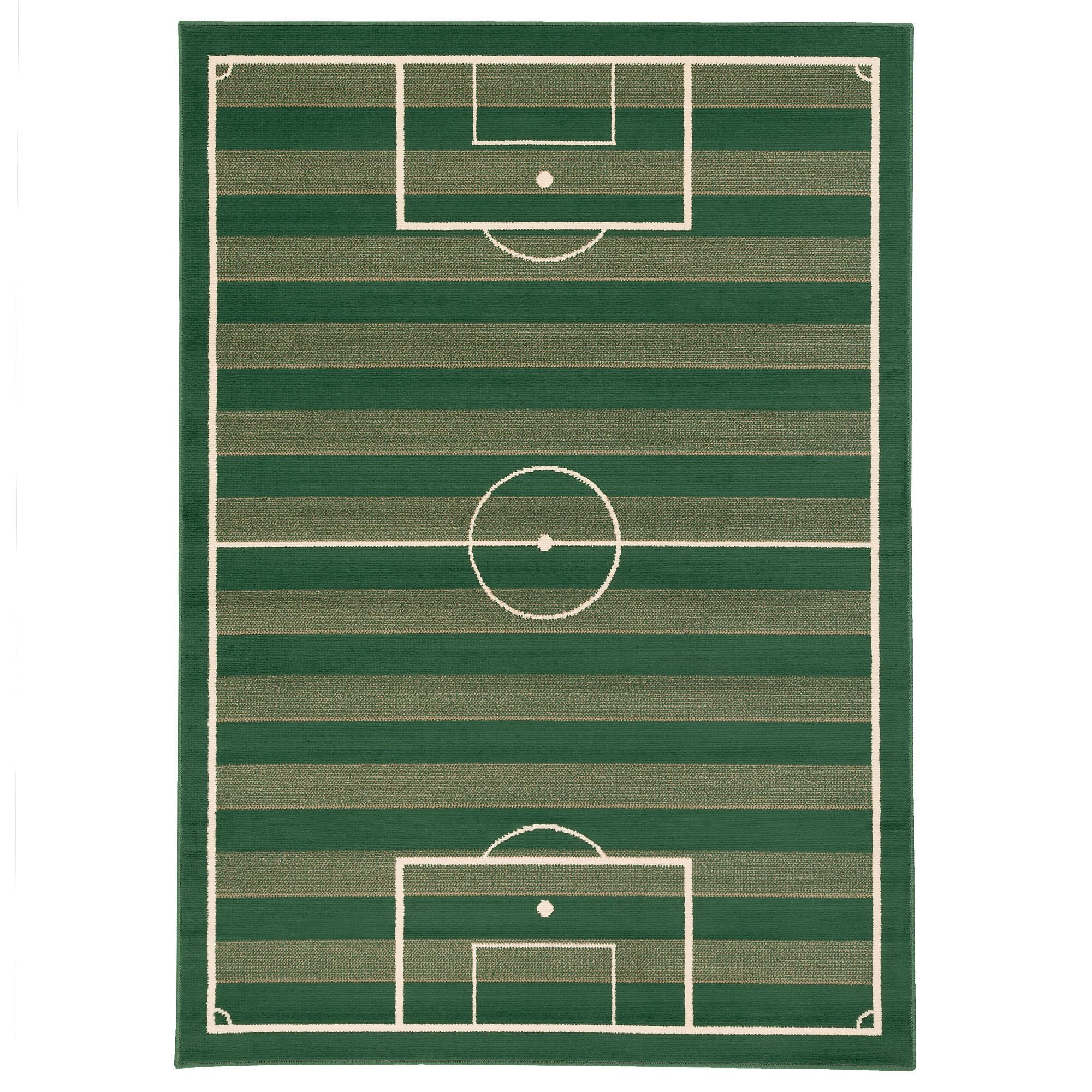 TRENDLINE TEPPICH FUSSBALLPLATZ - Grün, Textil (80/150cm) - Pergamon