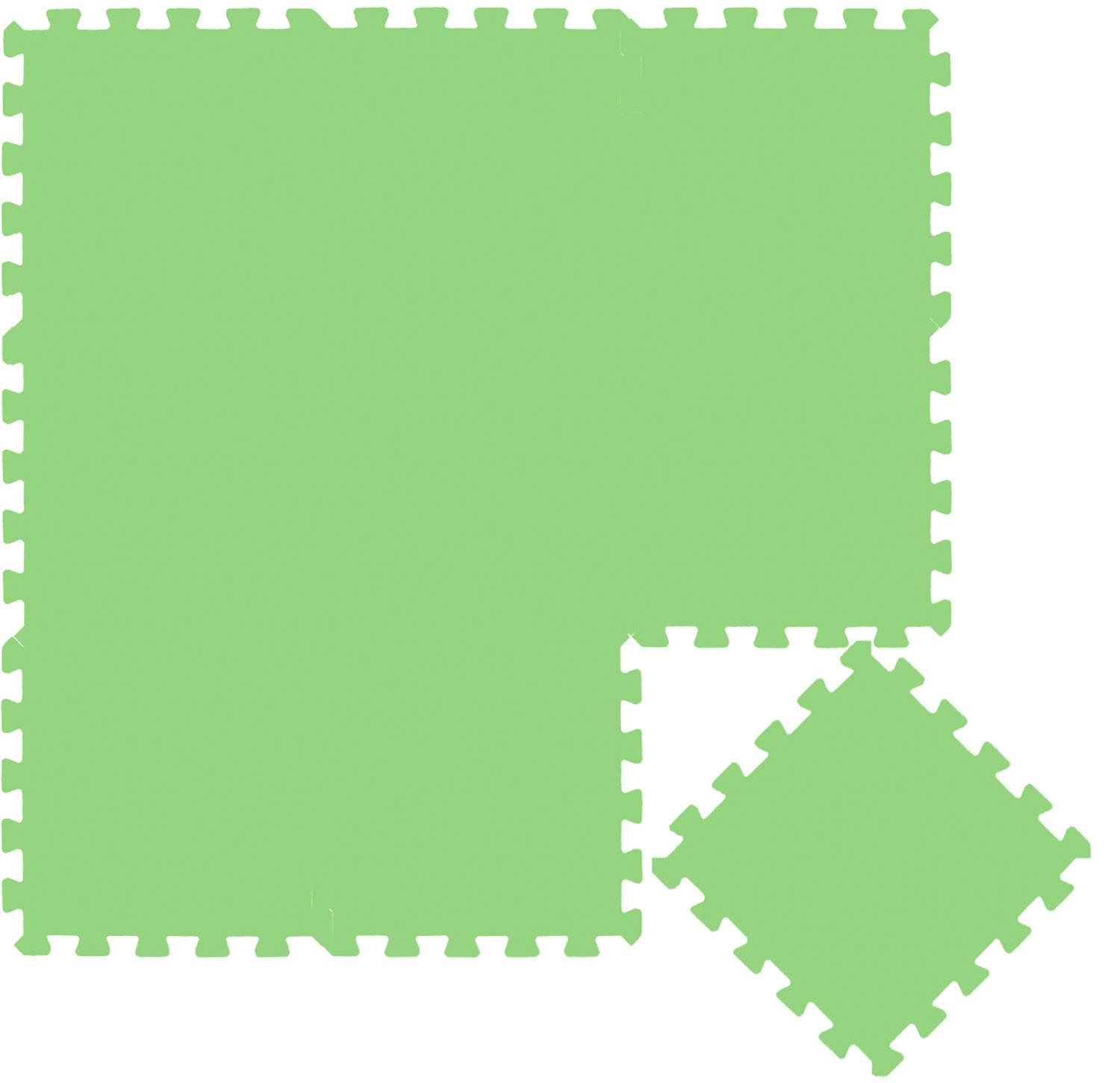 SPIELMATTE ab Null - 90 cm Baby Puzzlematte Grün - Grün, Kunststoff (30/30cm) - Littletom
