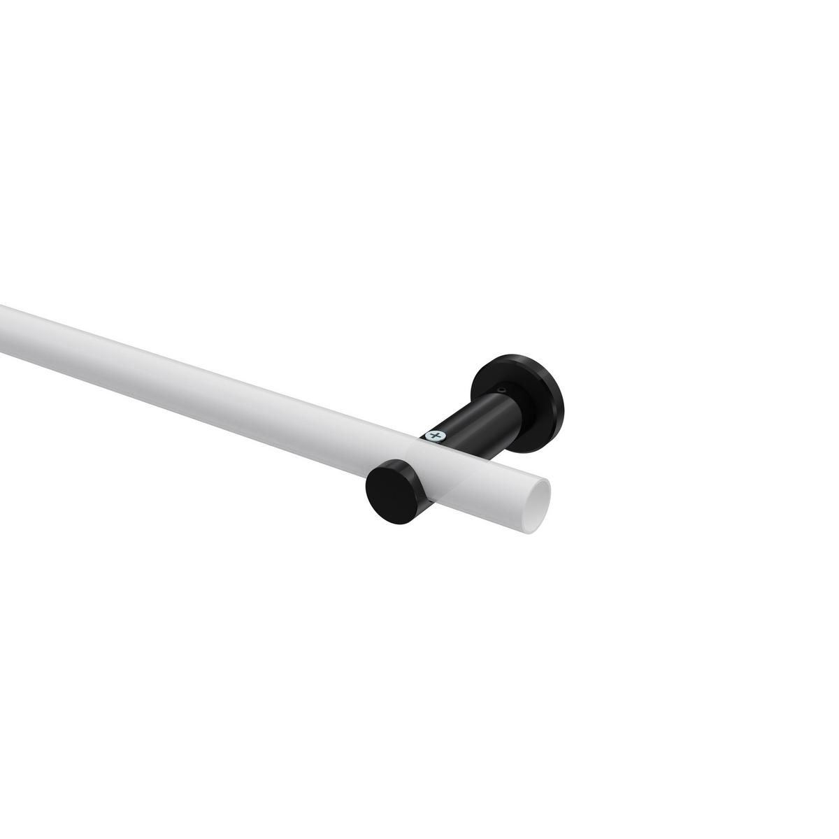 TRÄGER FÜR GARDINENSTANGEN 20 mm Ø, Platon 1-läufig, Schwarz - Schwarz, Metall (9/4/4cm) - INTERDECO