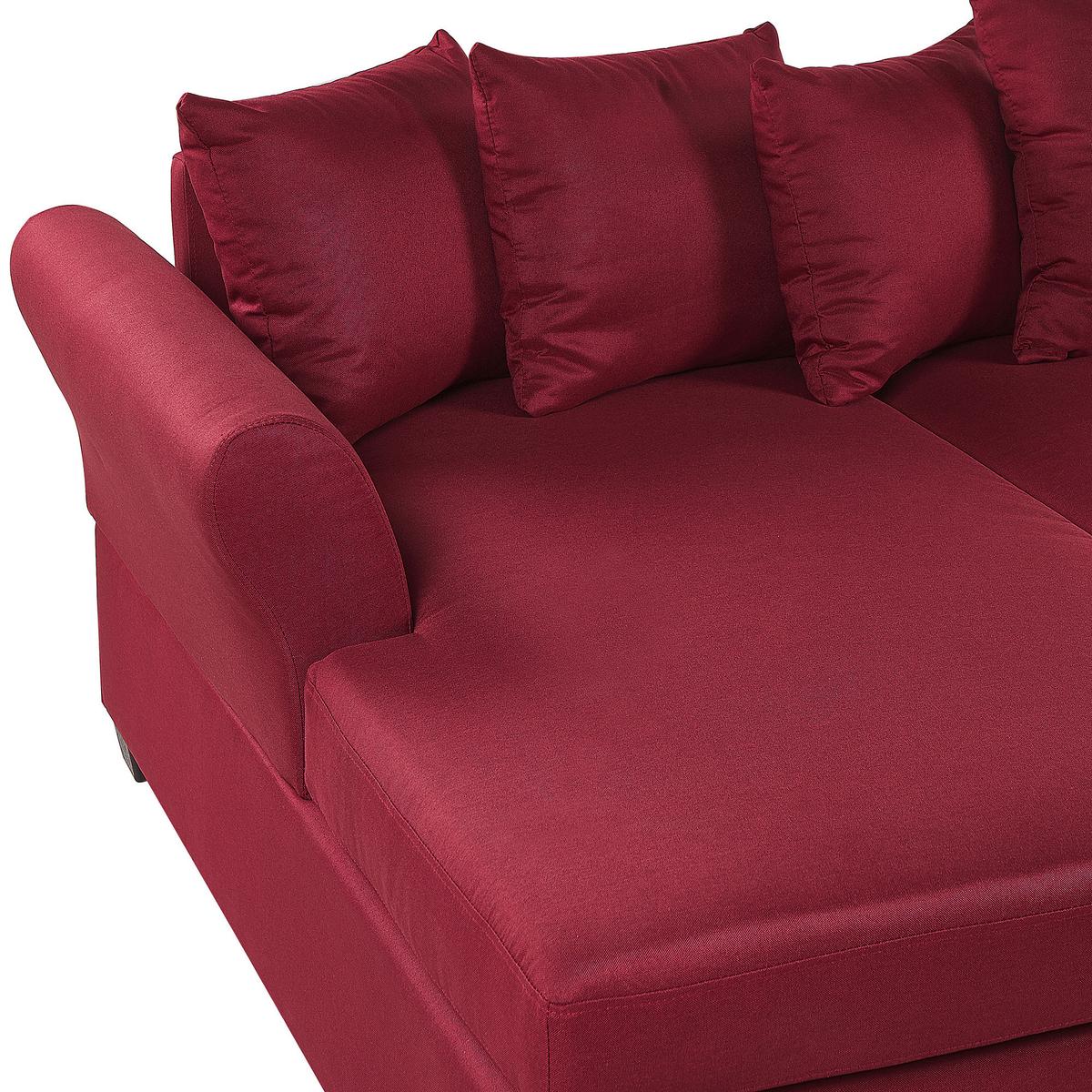 ECKSOFA Polsterbezug Dunkelrot Vikna - Dunkelrot, Textil (250/140cm) - Beliani