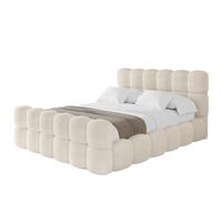 POLSTERBETT mit Bettkasten, Fußteil und Lattenrost, Bett mit Matratze H3/H4 - LEYA-Z 200x200 Beige - Creme, Holzwerkstoff/Textil (200/200cm) - ALTDECOR