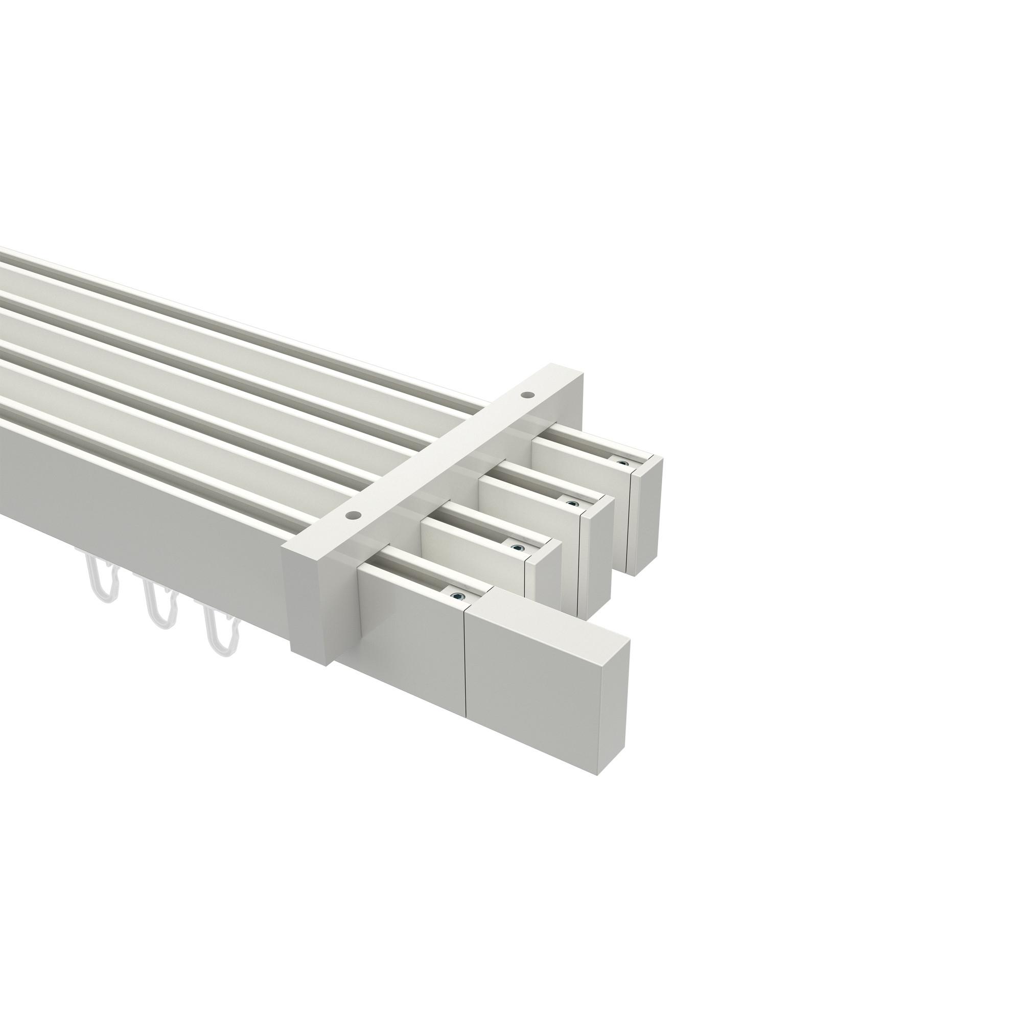 GARDINENSTANGE INNENLAUF Smartline Lox 140 cm, 4-läufig, 14x35 mm Weiß - Weiß, Metall (140cm) - INTERDECO