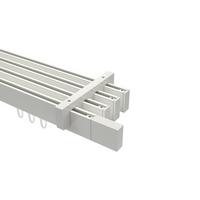 GARDINENSTANGE INNENLAUF Smartline Lox 140 cm, 4-läufig, 14x35 mm Weiß - Weiß, Metall (140cm) - INTERDECO