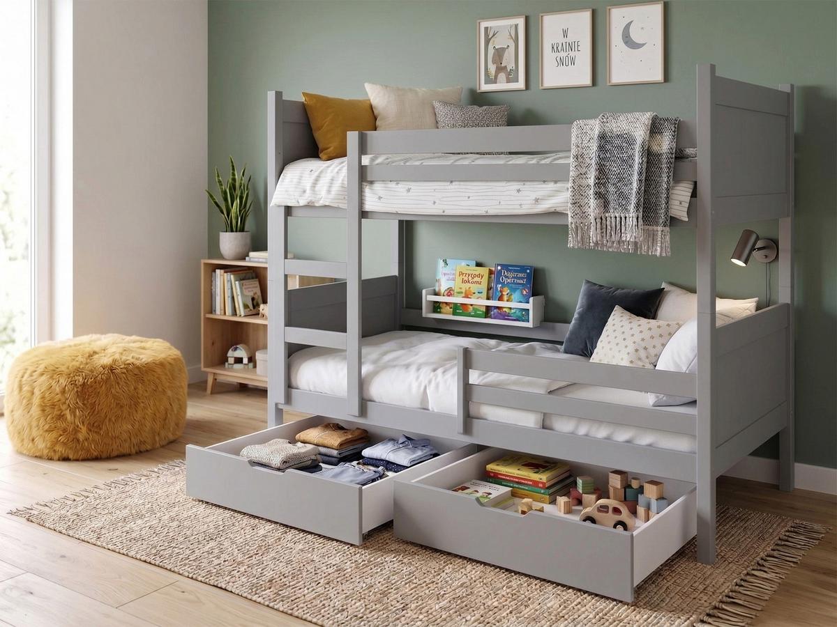 ETAGENBETT Frello 80x180 cm - Grau, Holz (80/180cm) - Selsey