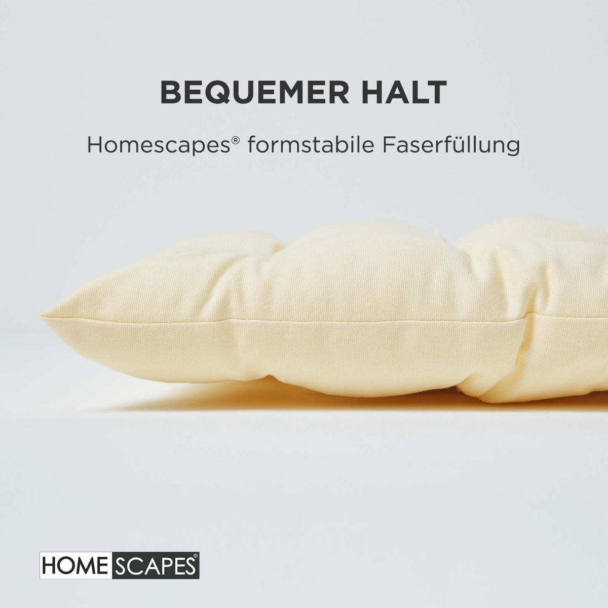 BANKAUFLAGE 2-Sitzer creme 108/42/5 cm - Creme, Textil (108/42/5cm) - Homescapes