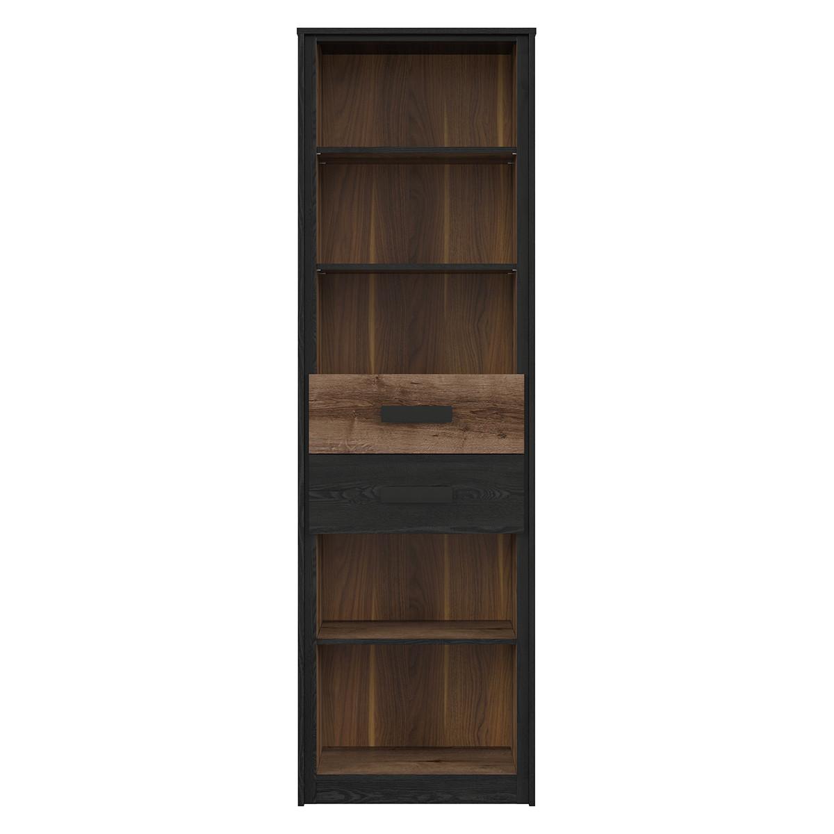 BÜCHERREGAL Romane Holz und Schwarz - Schwarz, Holzwerkstoff (60/195/41cm) - Petits-meubles