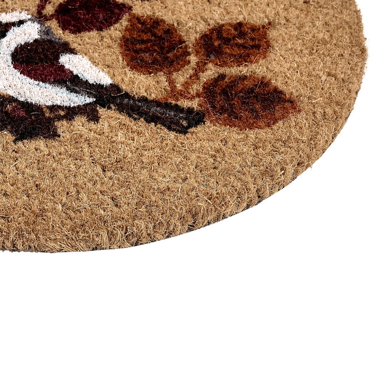 FUSSMATTE Naturfarben 40/60 cm Vogel Kokosfasern Toolik - Naturfarben, Textil (40/60cm) - Beliani