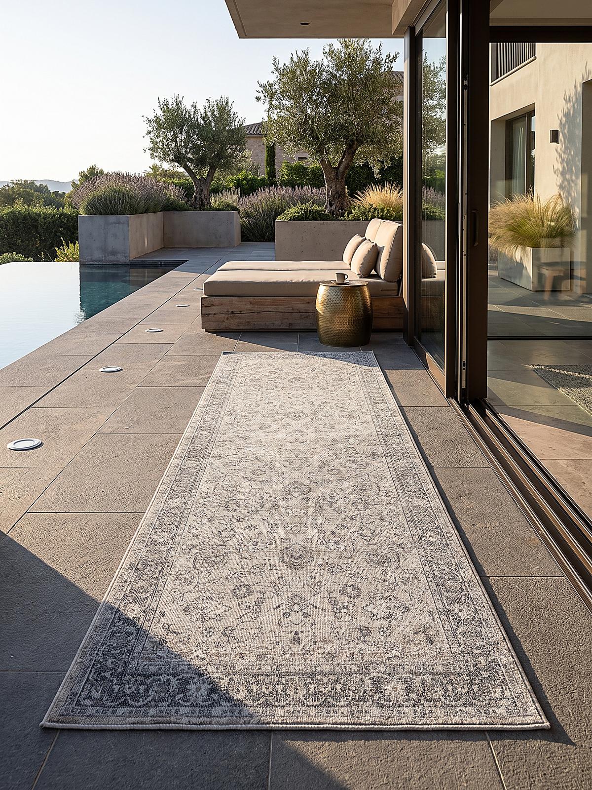 TEPPICH Outdoor Orientalisch LIMMAT Polypropylen Beige 80 x 300 cm - Beige, Textil (80/300cm) - KADIMA DESIGN