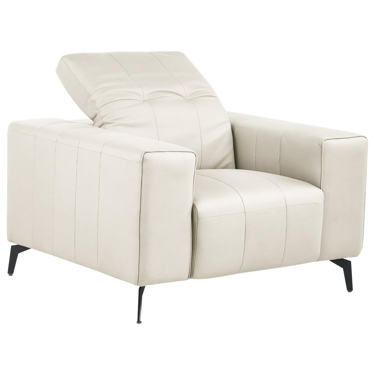 SESSEL Stoff Hellbeige Ommel - Beige, Textil (110/80/102cm) - Beliani