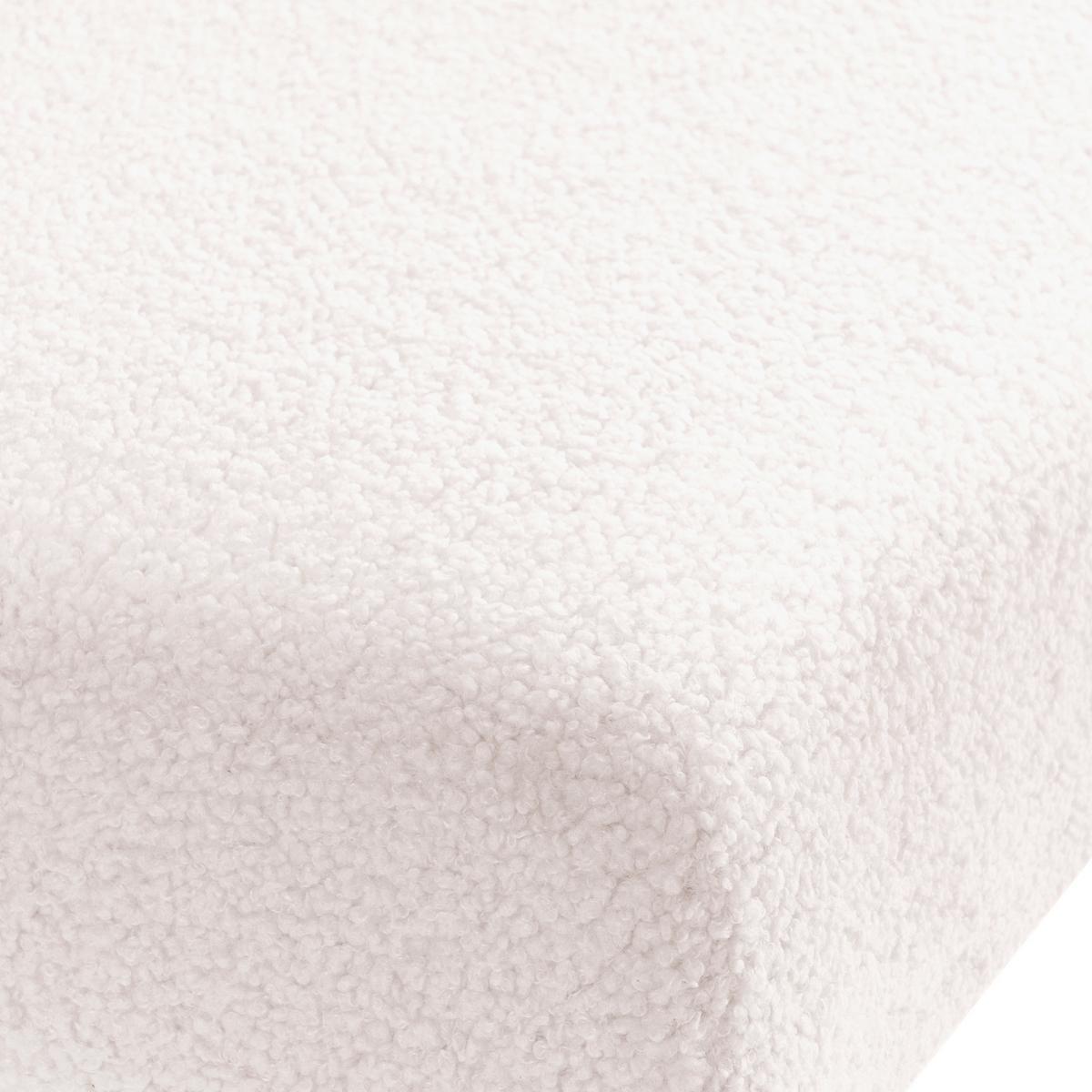 POLSTERBANK Bouclé Cremeweiß/Dunkelbraun Tamre - Creme, Textil (118/48/46cm) - Beliani