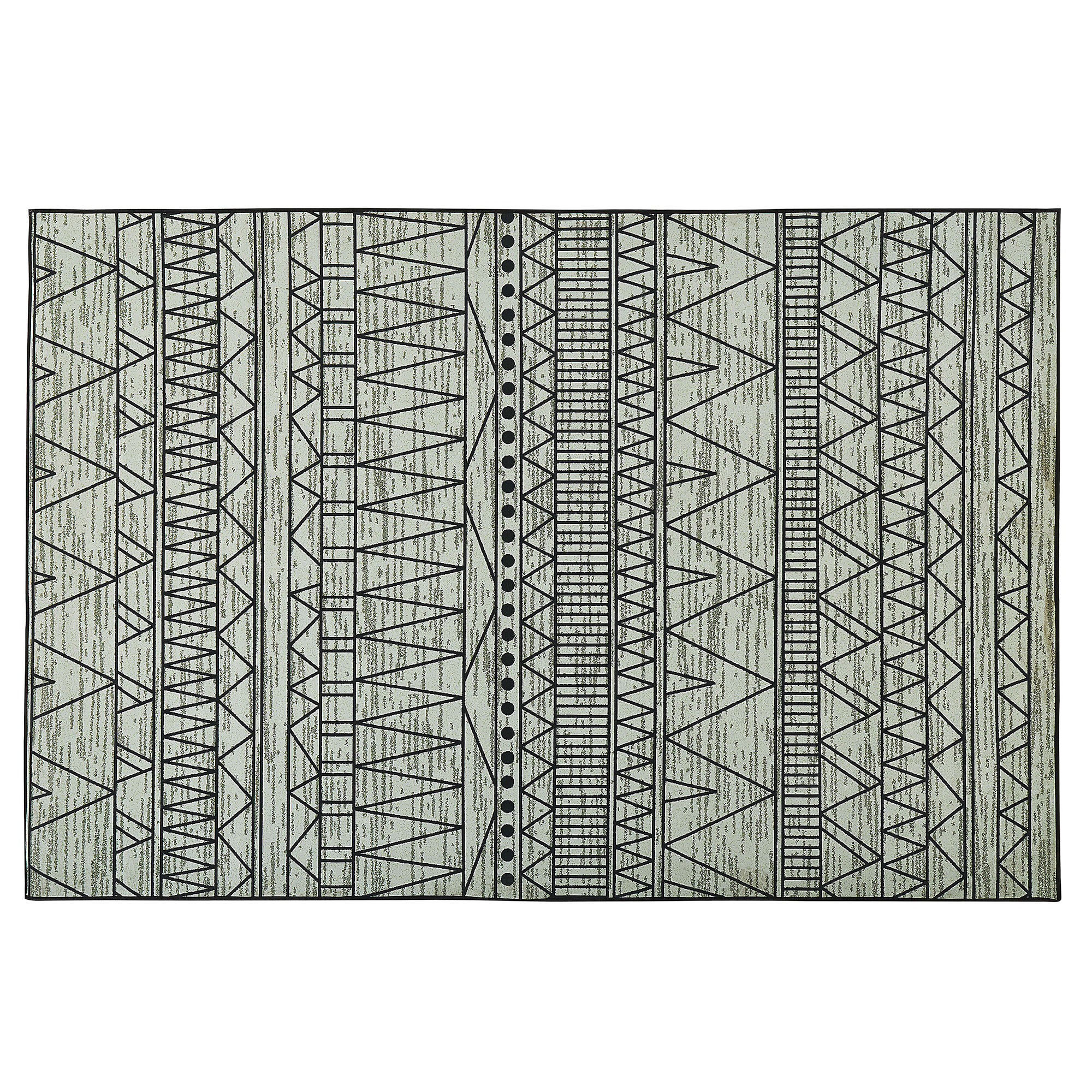 KURZFLOR-TEPPICH Keban 230/160 cm - Schwarz, Kunststoff (160/230cm) - Beliani